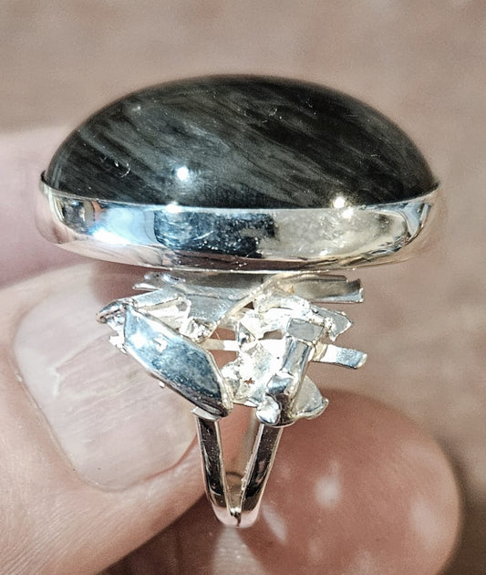 Men's Waihi Obsidian Ring