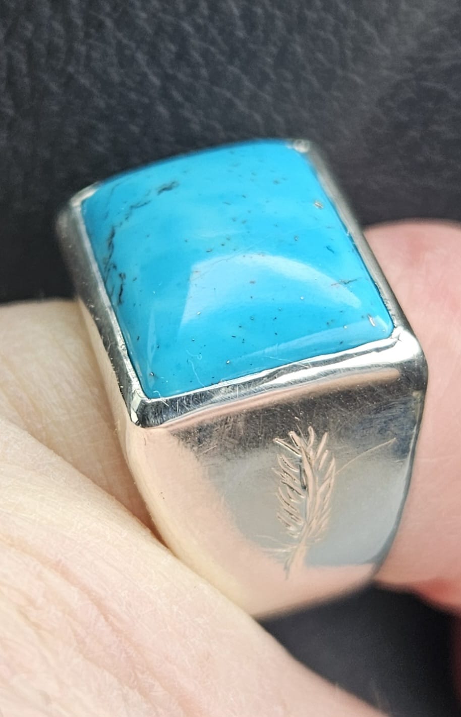 Men's Turquoise Signet Ring